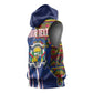 Personalized Central African Republic Coat Of Arms Sleeveless Hoodie Kente Pattern - African Pride