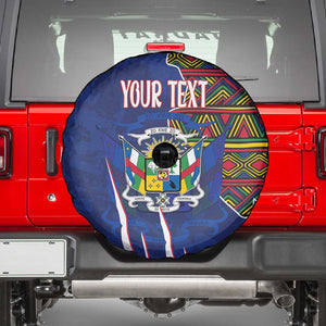 Personalized Central African Republic Coat Of Arms Spare Tire Cover Kente Pattern