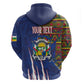 Personalized Central African Republic Coat Of Arms Zip Hoodie Kente Pattern
