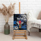 Personalized Central African Republic Canvas Wall Art Elephant With King Protea