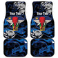 Personalized Central African Republic Car Mats Elephant With King Protea