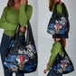 Personalized Central African Republic Grocery Bag Elephant With King Protea