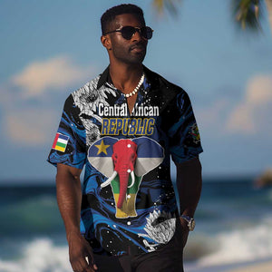 Personalized Central African Republic Hawaiian Shirt Elephant With King Protea