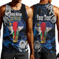 Personalized Central African Republic Men Tank Top Elephant With King Protea