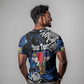 Personalized Central African Republic T shirt Elephant With King Protea