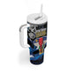 Personalized Central African Republic Tumbler With Handle Elephant With King Protea