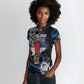 Personalized Central African Republic Women Polo Shirt Elephant With King Protea