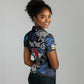 Personalized Central African Republic Women Polo Shirt Elephant With King Protea