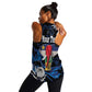 Personalized Central African Republic Women Racerback Tank Elephant With King Protea