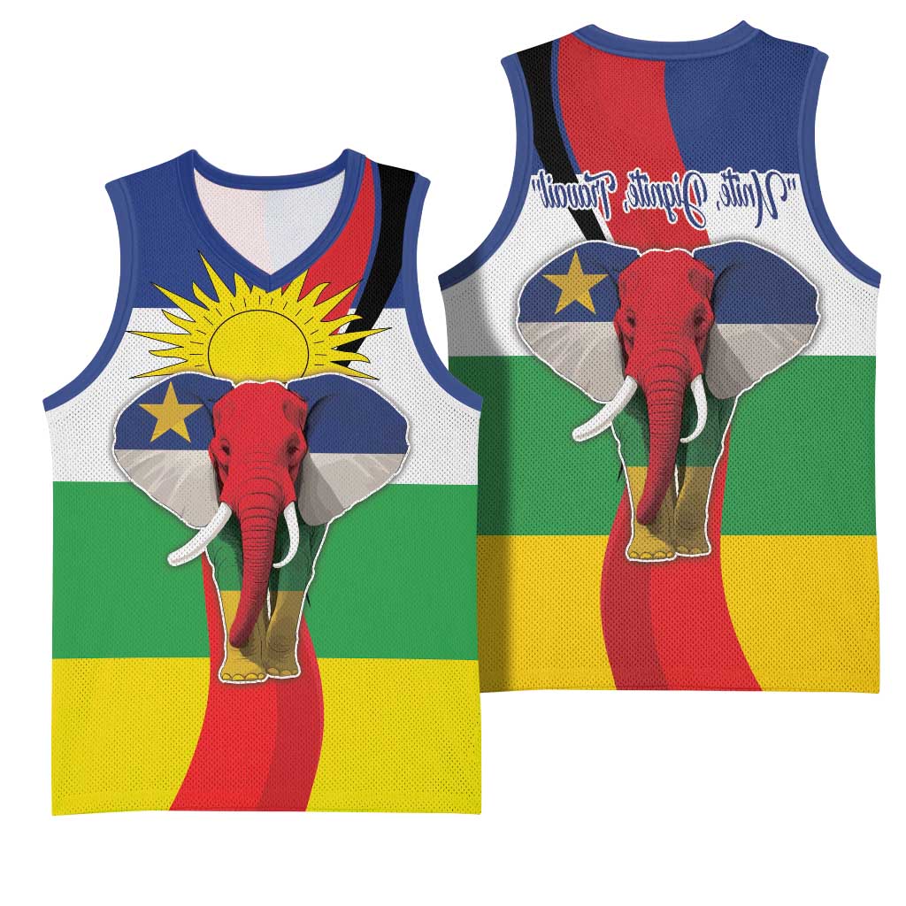 Central African Republic Republic Day 1958 Basketball Jersey Zo Kwe Zo - Flag Style - African Pride