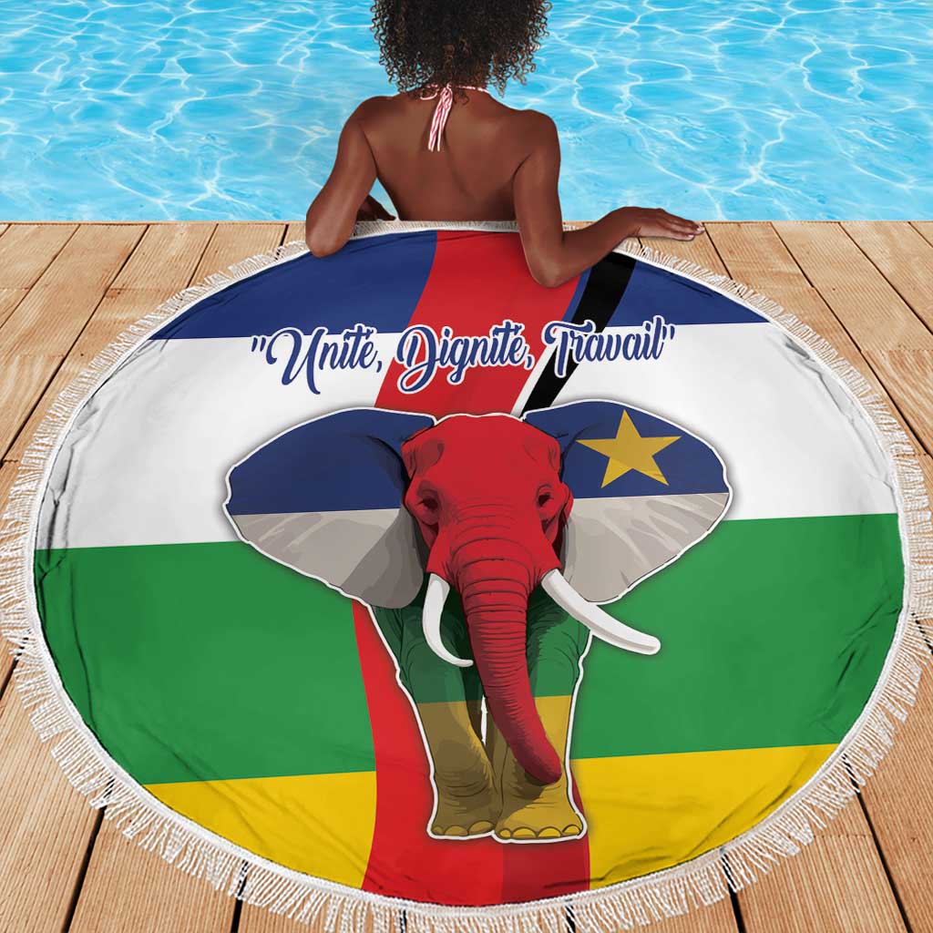 Central African Republic Republic Day 1958 Beach Blanket Zo Kwe Zo - Flag Style