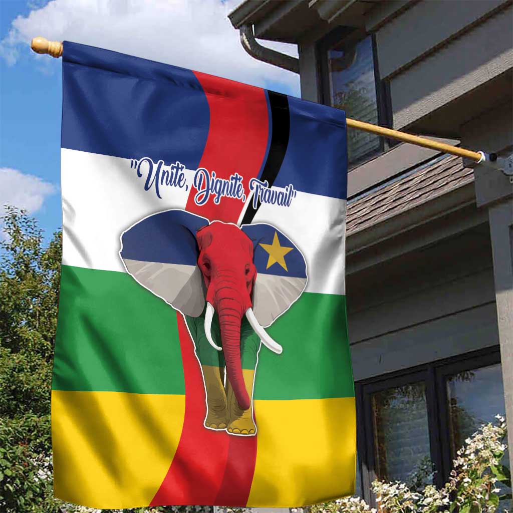 Central African Republic Republic Day 1958 Garden Flag Zo Kwe Zo - Flag Style