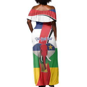 Central African Republic Republic Day 1958 Off Shoulder Maxi Dress Zo Kwe Zo - Flag Style