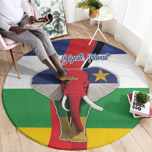 Central African Republic Republic Day 1958 Round Carpet Zo Kwe Zo - Flag Style