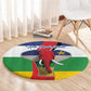 Central African Republic Republic Day 1958 Round Carpet Zo Kwe Zo - Flag Style