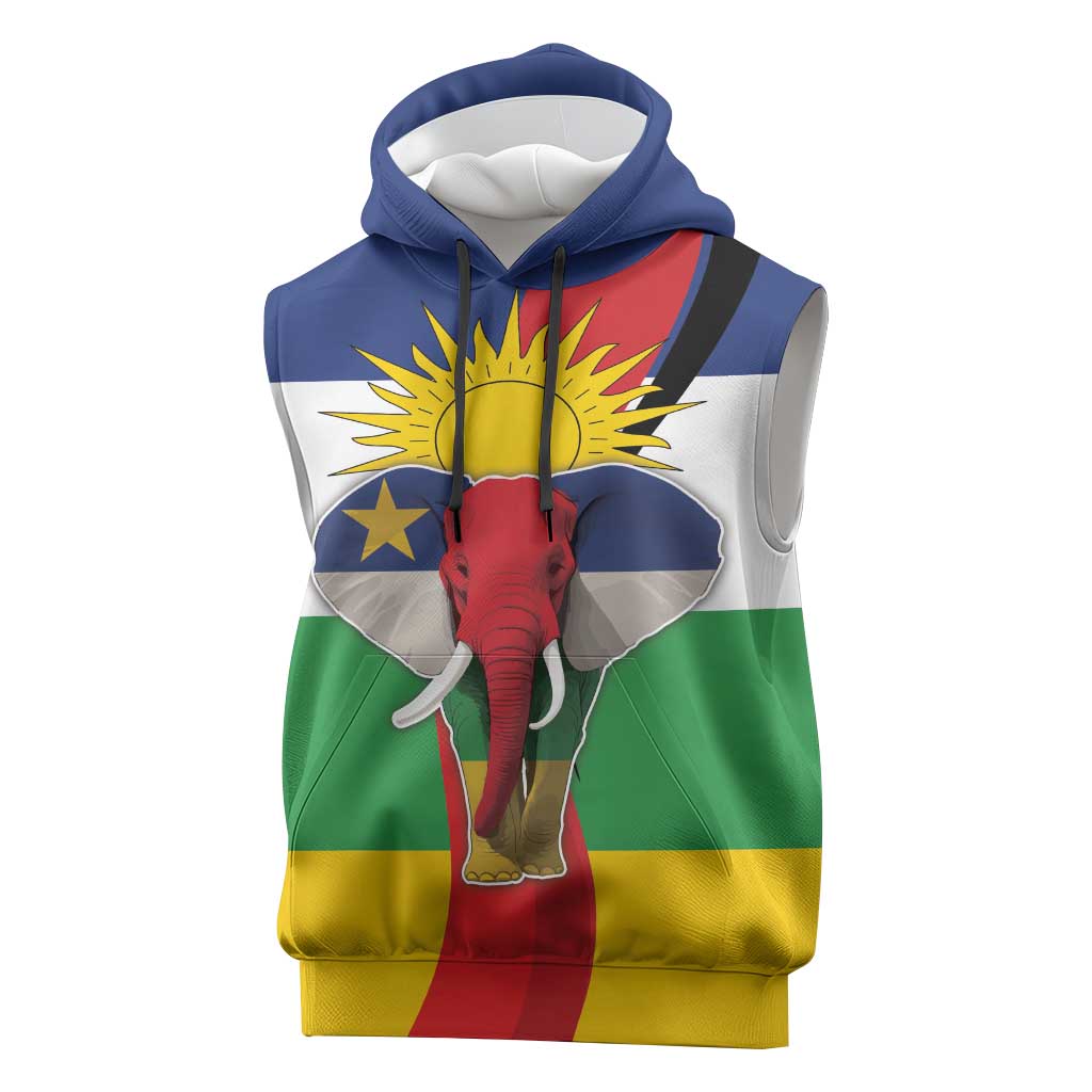 Central African Republic Republic Day 1958 Sleeveless Hoodie Zo Kwe Zo - Flag Style - African Pride