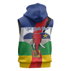 Central African Republic Republic Day 1958 Sleeveless Hoodie Zo Kwe Zo - Flag Style - African Pride