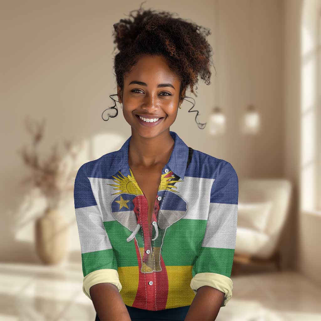 Central African Republic Republic Day 1958 Women Casual Shirt Zo Kwe Zo - Flag Style LT18