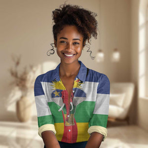 Central African Republic Republic Day 1958 Women Casual Shirt Zo Kwe Zo - Flag Style LT18