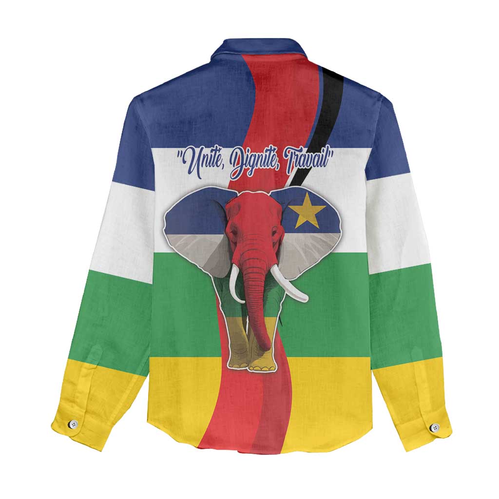 Central African Republic Republic Day 1958 Women Casual Shirt Zo Kwe Zo - Flag Style LT18
