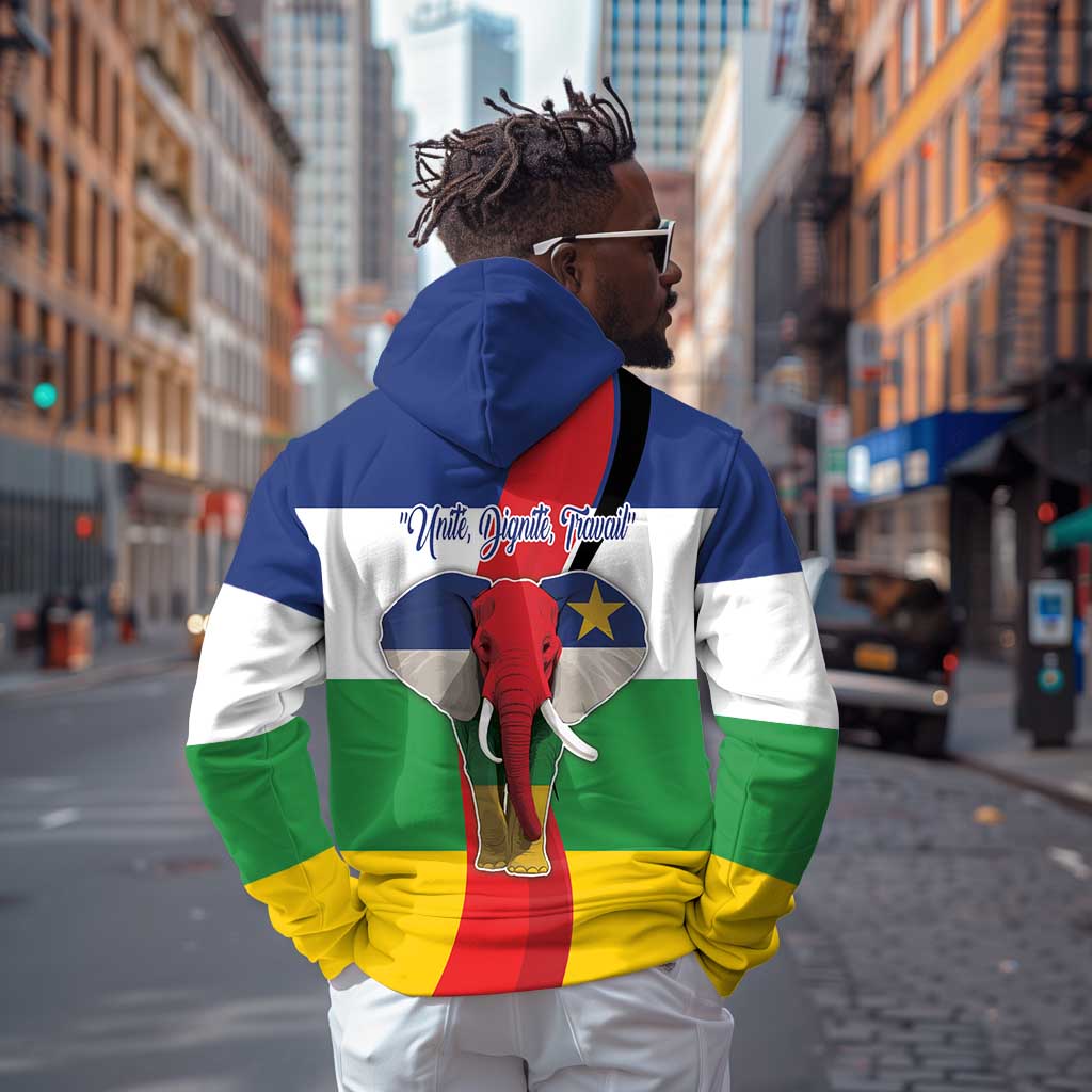 Central African Republic Republic Day 1958 Zip Hoodie Zo Kwe Zo - Flag Style