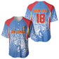 Custom DR Congo Football 2026 Baseball Jersey Leopard Power Fan Style