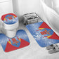 Custom DR Congo Football 2026 Bathroom Set Leopard Power Fan Style