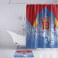 Custom DR Congo Football 2026 Bathroom Set Leopard Power Fan Style