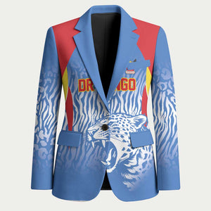 Custom DR Congo Football 2026 Blazer Leopard Power Fan Style