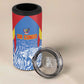 Custom DR Congo Football 2026 4 in 1 Can Cooler Tumbler Leopard Power Fan Style
