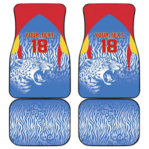 Custom DR Congo Football 2026 Car Mats Leopard Power Fan Style
