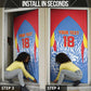 Custom DR Congo Football 2026 Door Cover Leopard Power Fan Style