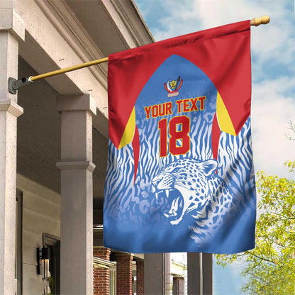 Custom DR Congo Football 2026 Garden Flag Leopard Power Fan Style