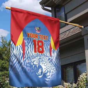 Custom DR Congo Football 2026 Garden Flag Leopard Power Fan Style