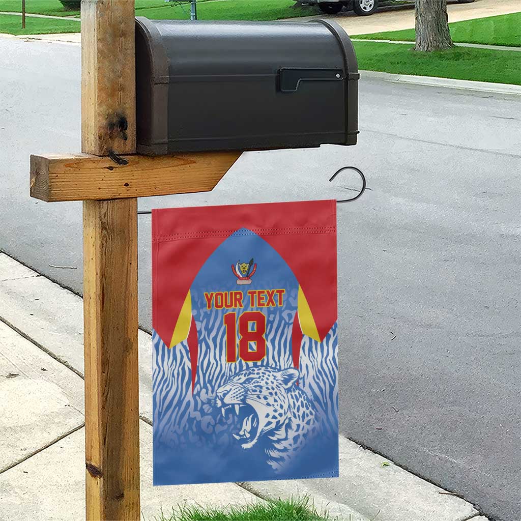 Custom DR Congo Football 2026 Garden Flag Leopard Power Fan Style