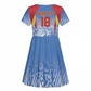 Custom DR Congo Football 2026 Kid Short Sleeve Dress Leopard Power Fan Style