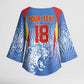 Custom DR Congo Football 2026 Kimono Sleeve Blouse Leopard Power Fan Style