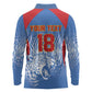 Custom DR Congo Football 2026 Long Sleeve Polo Shirt Leopard Power Fan Style