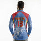 Custom DR Congo Football 2026 Long Sleeve Polo Shirt Leopard Power Fan Style