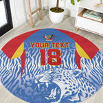 Custom DR Congo Football 2026 Round Carpet Leopard Power Fan Style