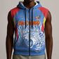 Custom DR Congo Football 2026 Sleeveless Zip Hoodie Leopard Power Fan Style