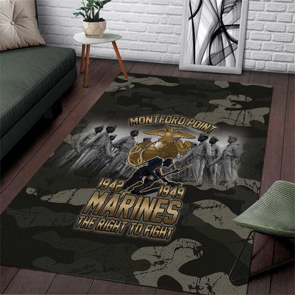 Montford Point Marines 1942-1949 Area Rug The Right to Fight Legacy Tribute