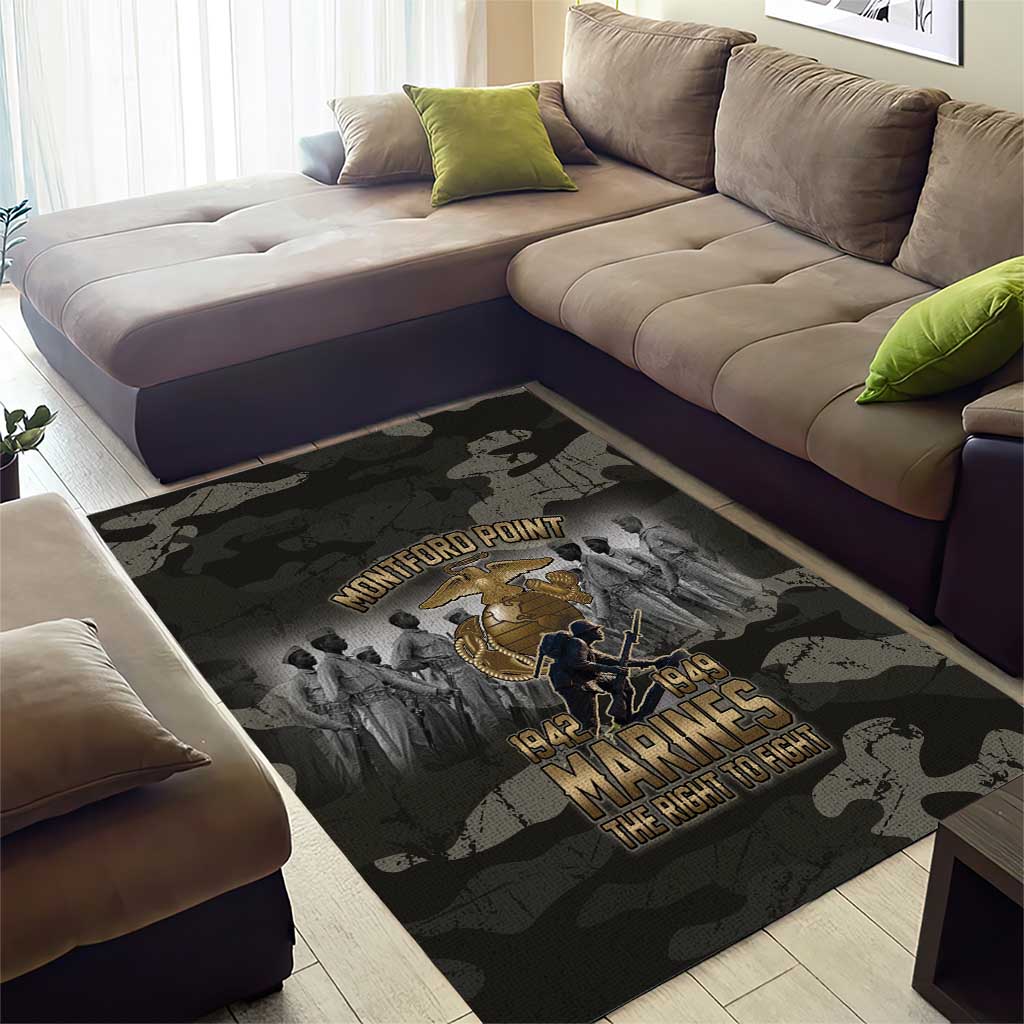 Montford Point Marines 1942-1949 Area Rug The Right to Fight Legacy Tribute