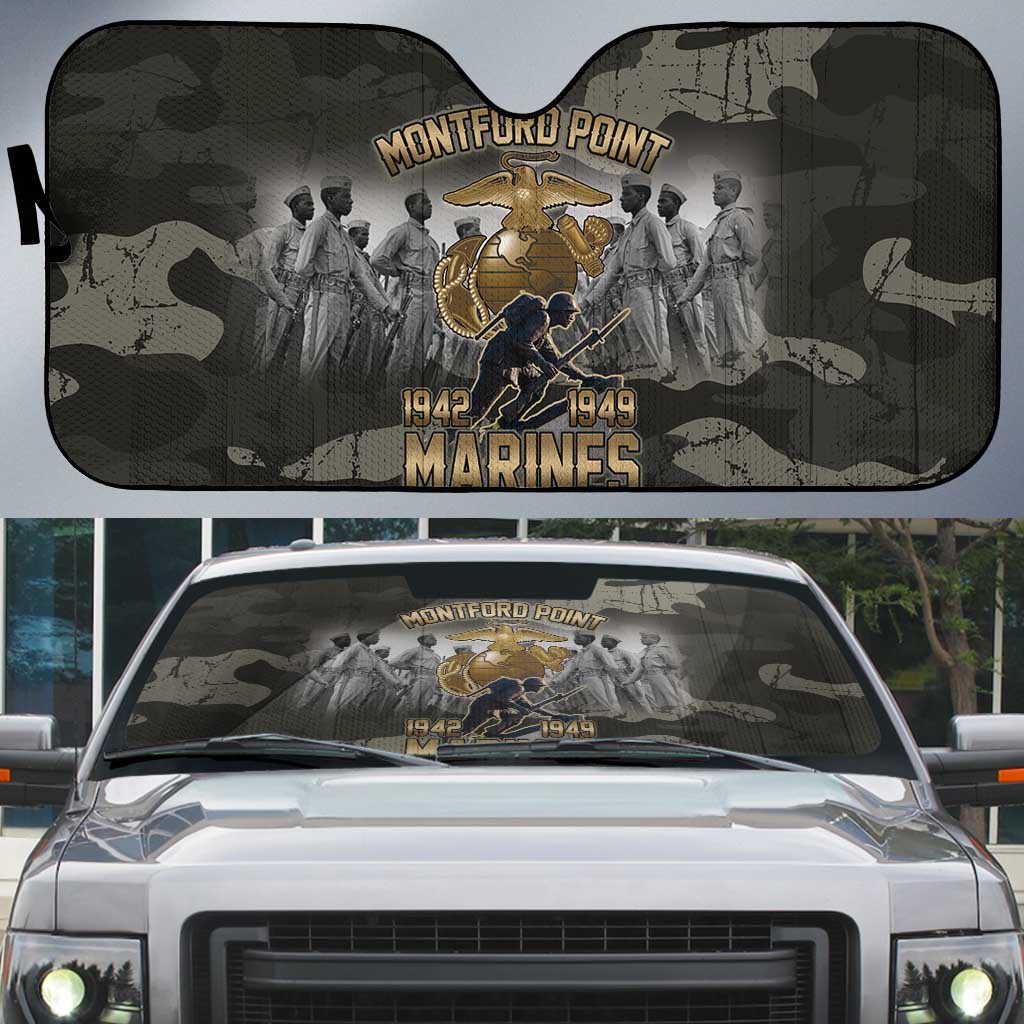 Montford Point Marines 1942-1949 Auto Sun Shade The Right to Fight Legacy Tribute