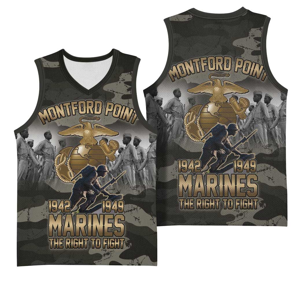 Montford Point Marines 1942-1949 Basketball Jersey The Right to Fight Legacy Tribute