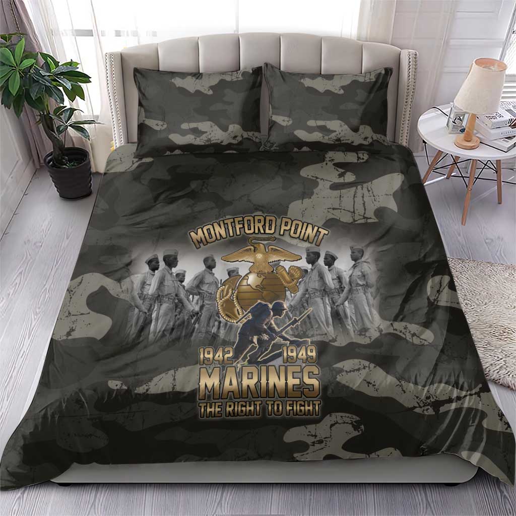 Montford Point Marines 1942-1949 Bedding Set The Right to Fight Legacy Tribute