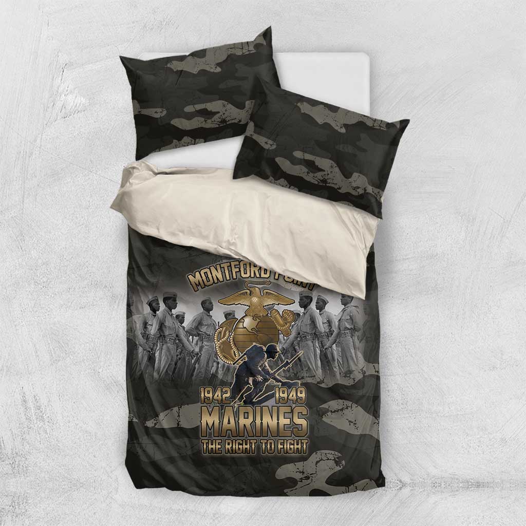Montford Point Marines 1942-1949 Bedding Set The Right to Fight Legacy Tribute