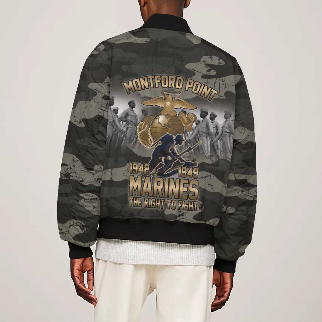 Montford Point Marines 1942-1949 Bomber Jacket The Right to Fight Legacy Tribute