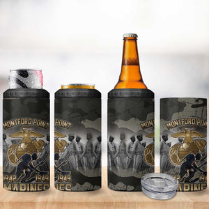 Montford Point Marines 1942-1949 4 in 1 Can Cooler Tumbler The Right to Fight Legacy Tribute