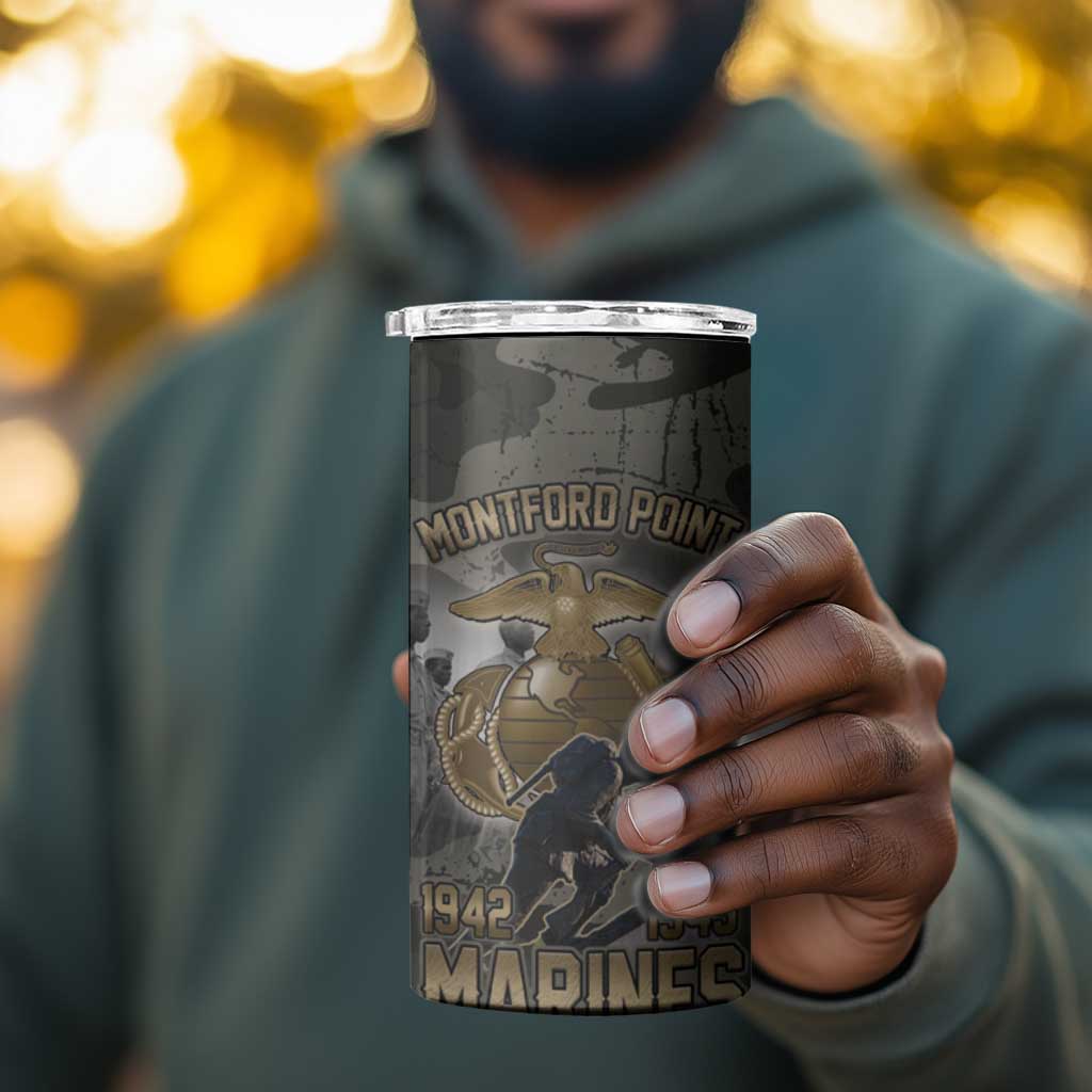 Montford Point Marines 1942-1949 4 in 1 Can Cooler Tumbler The Right to Fight Legacy Tribute